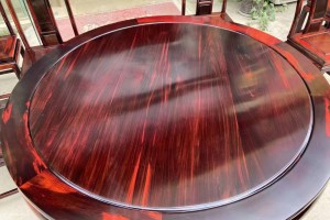 優(yōu)質(zhì)國(guó)色天香老撾大紅酸枝圓餐桌廠家