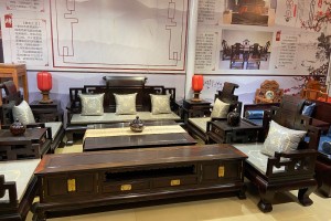 憑祥匠心居紅木家具老撾大紅酸枝大富貴